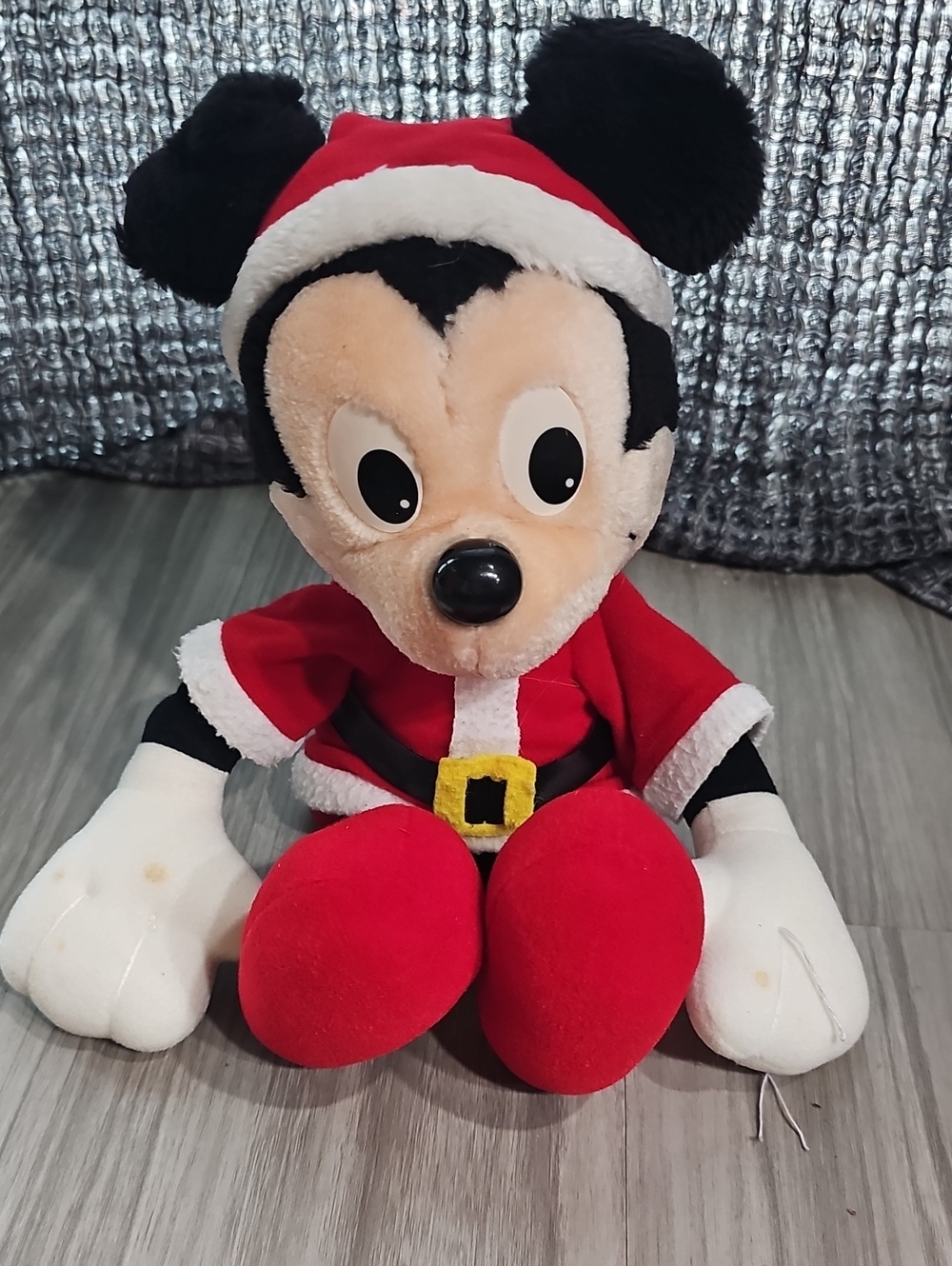Disney Mickey Mouse Plush Toy in Red Santa Outfit